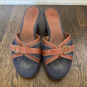 Easy Spirit denim wedge sandal in size 6